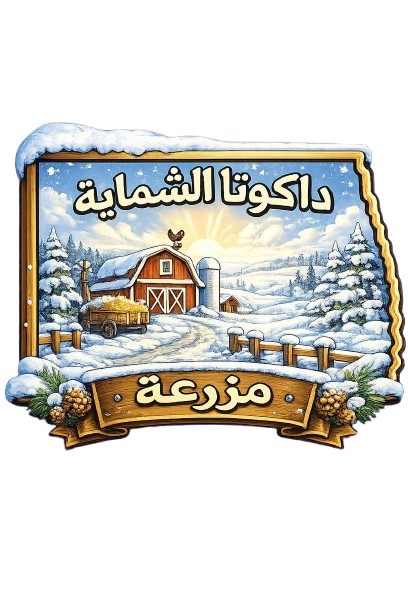مزرعة شتوية مع حظيرة حمراء وحقول ثلجية