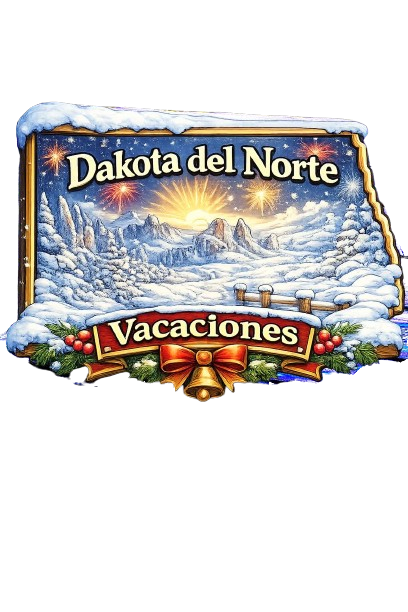 Árbol de Navidad y regalos navideños en Dakota del Norte