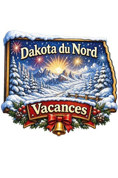 Sapin de Noël et cadeaux de fête dans le Dakota du Nord