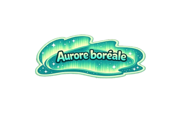 Aurore boréale magique au-dessus de la forêt d'hiver