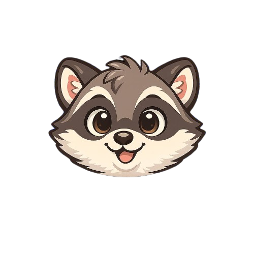 Mapache de invierno de Dakota del Norte, icono de animal